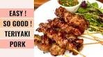 SO EASY & TASTY! Teriyaki Pork Skewers Pan Fry 💕 Aunty ...