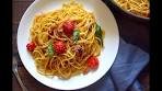 Spaghetti Aglio e Olio With Cherry Tomatoes & Walnuts ...