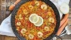 Spanish ¨Paella Campera¨ with Vegetables & Shrimp