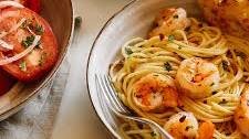 Spicy Shrimp and Spaghetti Aglio Olio (Garlic and Oil)