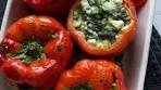 Spinach & Feta Stuffed Peppers Recipe