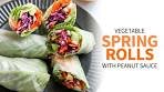 Spring Rolls with Peanut Dipping Sauce