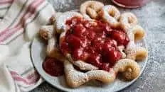Strawberry Funnel Cake