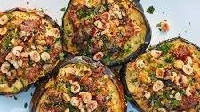 Stuffed Acorn Squash With Sausage and Kale