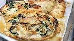 STUFFED CHICKEN | Baked Mushroom Spinach Chicken ...