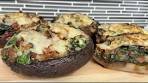 Stuffed Portobello Mushrooms- Bacon, Onions, Spinach and ...