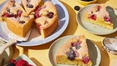 Sunken Berry Almond Cake