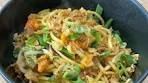 Super easy sweet chilli veggie stir fry with crispy fried onions ...