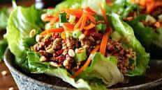 Sweet and Spicy Ground Chicken Lettuce Wraps