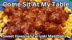 Sweet Hawaiian Teriyaki Meatballs with Buttered Noodles ...