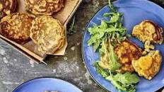 Sweetcorn & radish fritters with smoked chilli butter