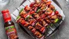 Teriyaki Sriracha Pork Kabobs