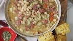 The Best Ham and Bean Soup with Cheat Cornbread