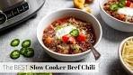 The BEST Slow Cooker Beef Chili