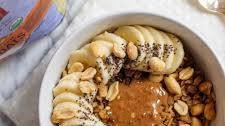 The creamiest warm almond butter oatmeal breakfast bowl