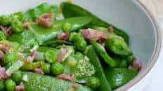 Three Pea Saute with (or without) Turkey Bacon