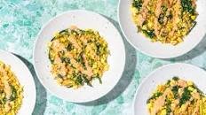 Tofu Egg Fried Rice with Sriracha Mayo