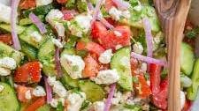 Tomato Cucumber Feta Salad Recipe