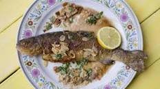 Trout & shaved almonds