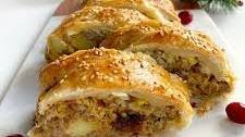 Turkey-Cranberry Holiday Strudel