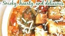 Tuscan Kale and White Bean Soup with Tomatoes