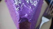 Ube Chiffon Cake with Whipped Cream Icing