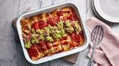Vegan black bean enchiladas