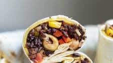 Vegan Burritos with Black Rice and Lentils