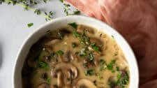 Vegan Cream of Mushroom Soup