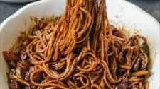 Vegan Jjajangmyeon (Noodles in Black Bean Sauce)