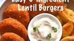 vegan recipe | 🌱6-Ingredient High-Protein Lentil Burgers 🌱 by ...