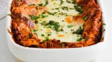 Vegetarian chickpea lasagna Bolognese