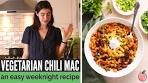 Vegetarian Chili Mac | Easy Weeknight Dinner!