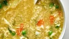 Vegetarian Egg Drop Soup with Veggies