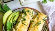 Veggie-Loaded Salsa Verde Chicken Enchiladas