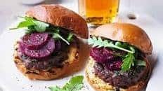 Venison burger with chipotle mayo