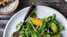 Watercress Salad with Orange, Avocado & Red onion