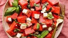 Watermelon Feta Basil Salad