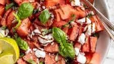 Watermelon Feta Salad with Balsamic Reduction