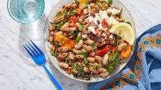 Za’atar White Bean & Rice Bowls with Carrots, Sweet Peppers & Marinated Feta