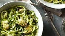 Zucchini Noodles with Pesto & Chicken