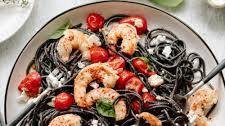 15-Minute Squid Ink Spaghetti with Shrimp