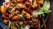 25 Minute Black Pepper Jalapeño Basil Chicken Stir Fry