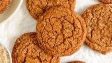 30 Minute Thin and Crispy Gingersnap Cookies