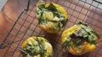 4 Ingredient Spinach + Feta Egg Cups