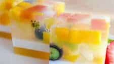 Agar Jelly Fruit Cake Recipe