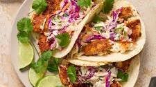 Air Fryer Fish Tacos with Cilantro Lime Slaw