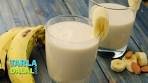 Almond and Banana Smoothie by Tarla Dalal