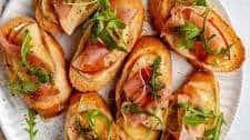 Apple & Brie Crostini with Hot Honey