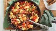 Arrabiata scramble with crispy salami